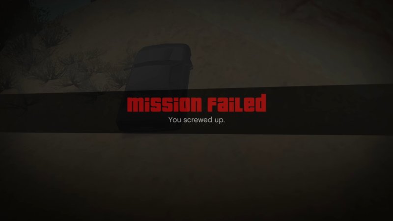 GTA San Andreas Mission Failed V2 Mod  GTAinside.com